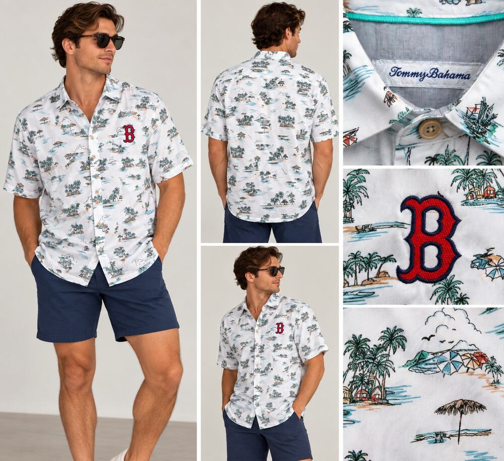 Tommy Bahama Boston Red Sox Tropical Button-Up Shirt NWT XXL